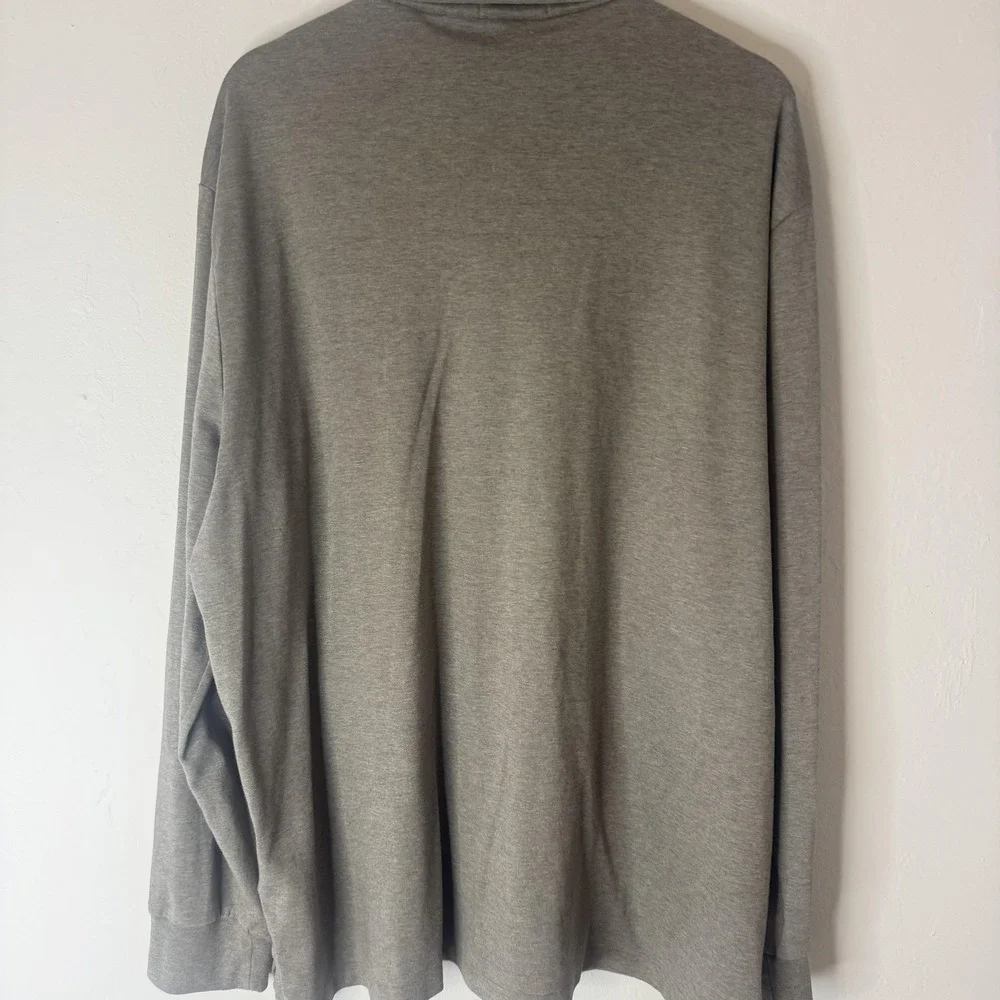 Polo Ralph Lauren Polo Shirt Mens 2XL Gray Long Sleeve Classic Fit Pony Logo